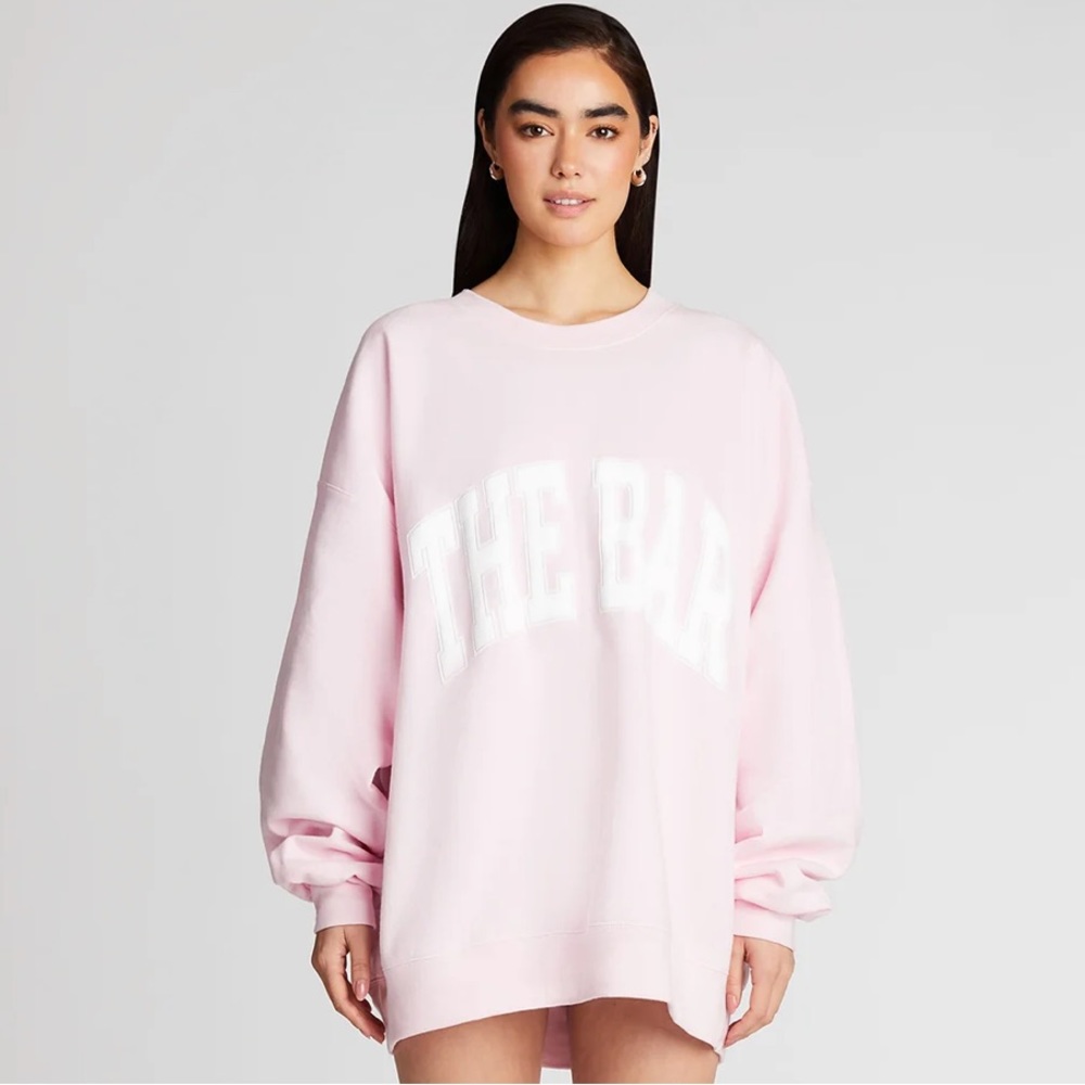 The Bar Varsity Sweatshirt Blush Size M